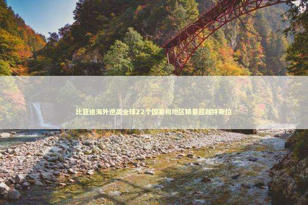 比亚迪海外逆袭全球22个国家和地区销量超越特斯拉