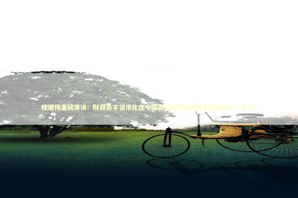 楼继伟重磅演讲：财政赤字货币化在中国实施的可能性及其影响分析（全文）