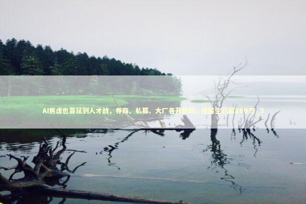 AI焦虑也蔓延到人才战，券商、私募、大厂各开价码，应届生已超200万_3