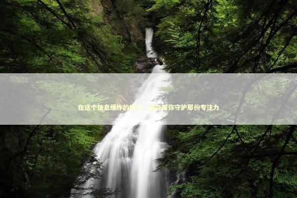 在这个信息爆炸的时代，谁在帮你守护那份专注力